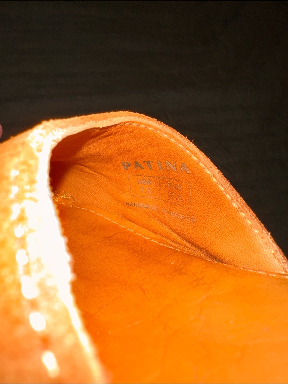 Portland Leather Suede Heeled Mary Jane Lug Sole - Toffee - Size 7.5 - Picture 4 of 7